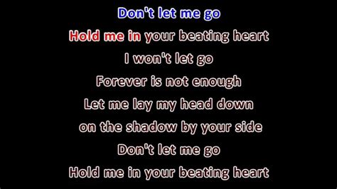 lyrics don't let me go